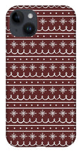 Load image into Gallery viewer, Red Snowflake Pattern - Phone Case