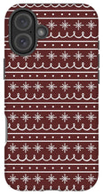 Load image into Gallery viewer, Red Snowflake Pattern - Phone Case