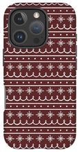 Load image into Gallery viewer, Red Snowflake Pattern - Phone Case