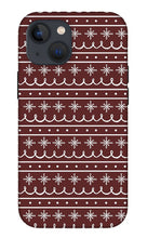 Load image into Gallery viewer, Red Snowflake Pattern - Phone Case