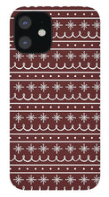 Load image into Gallery viewer, Red Snowflake Pattern - Phone Case