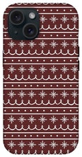 Load image into Gallery viewer, Red Snowflake Pattern - Phone Case