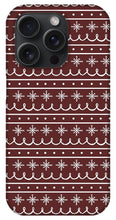 Load image into Gallery viewer, Red Snowflake Pattern - Phone Case