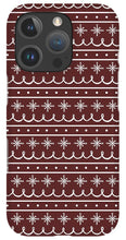 Load image into Gallery viewer, Red Snowflake Pattern - Phone Case