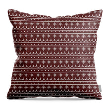 Load image into Gallery viewer, Red Snowflake Pattern - Throw Pillow