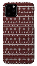 Load image into Gallery viewer, Red Snowflake Pattern - Phone Case