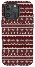 Load image into Gallery viewer, Red Snowflake Pattern - Phone Case