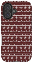 Load image into Gallery viewer, Red Snowflake Pattern - Phone Case