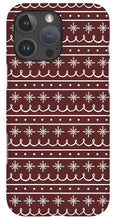 Load image into Gallery viewer, Red Snowflake Pattern - Phone Case