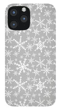 Load image into Gallery viewer, Gray Snowflakes - Phone Case