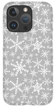 Load image into Gallery viewer, Gray Snowflakes - Phone Case