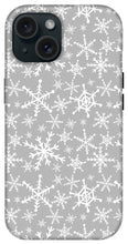 Load image into Gallery viewer, Gray Snowflakes - Phone Case