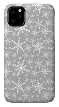 Load image into Gallery viewer, Gray Snowflakes - Phone Case