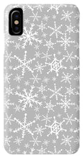 Load image into Gallery viewer, Gray Snowflakes - Phone Case