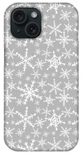 Load image into Gallery viewer, Gray Snowflakes - Phone Case