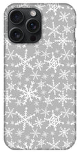 Load image into Gallery viewer, Gray Snowflakes - Phone Case