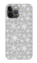 Load image into Gallery viewer, Gray Snowflakes - Phone Case