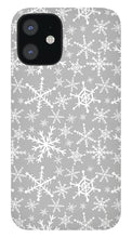 Load image into Gallery viewer, Gray Snowflakes - Phone Case
