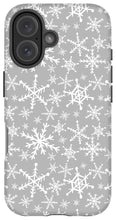 Load image into Gallery viewer, Gray Snowflakes - Phone Case