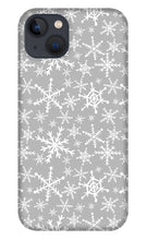 Load image into Gallery viewer, Gray Snowflakes - Phone Case