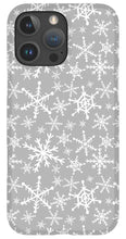 Load image into Gallery viewer, Gray Snowflakes - Phone Case