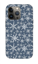 Load image into Gallery viewer, Blue Snowflakes - Phone Case