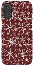 Load image into Gallery viewer, Red Snowflakes - Phone Case