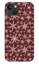 Load image into Gallery viewer, Red Snowflakes - Phone Case