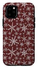 Load image into Gallery viewer, Red Snowflakes - Phone Case