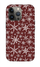 Load image into Gallery viewer, Red Snowflakes - Phone Case