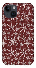 Load image into Gallery viewer, Red Snowflakes - Phone Case