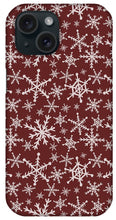 Load image into Gallery viewer, Red Snowflakes - Phone Case