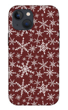 Load image into Gallery viewer, Red Snowflakes - Phone Case