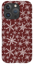 Load image into Gallery viewer, Red Snowflakes - Phone Case