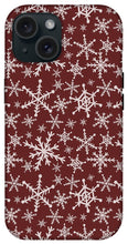 Load image into Gallery viewer, Red Snowflakes - Phone Case