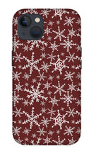 Load image into Gallery viewer, Red Snowflakes - Phone Case