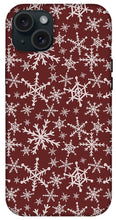 Load image into Gallery viewer, Red Snowflakes - Phone Case