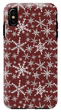 Load image into Gallery viewer, Red Snowflakes - Phone Case