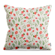 Load image into Gallery viewer, Spring Watercolor Flowers - Throw Pillow