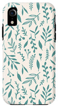 Load image into Gallery viewer, Teal Falling Leaves Pattern - Phone Case