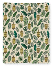 Load image into Gallery viewer, Tropical Lanterns and Leaves Pattern - Blanket