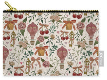Load image into Gallery viewer, Vintage Valentine's Pattern - Zip Pouch
