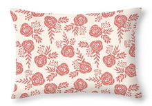 Load image into Gallery viewer, Warm Pink Floral Pattern - Throw Pillow