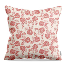 Load image into Gallery viewer, Warm Pink Floral Pattern - Throw Pillow