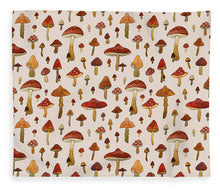Load image into Gallery viewer, Watercolor Mushroom Pattern - Blanket