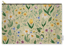 Load image into Gallery viewer, Whimsical Spring Blooms Pattern - Zip Pouch