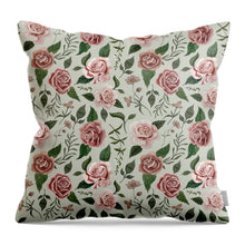 Load image into Gallery viewer, Wild Flower Rose Pattern - Throw Pillow