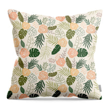 Load image into Gallery viewer, Yellow and Green Tropical Floral Patten - Throw Pillow