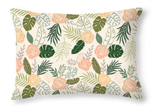 Load image into Gallery viewer, Yellow and Green Tropical Floral Patten - Throw Pillow