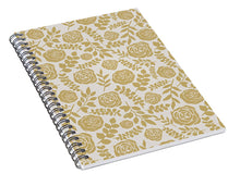 Load image into Gallery viewer, Gold Floral Pattern - Spiral Notebook